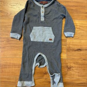 7 For All Mankind Blue and Gray Kids Bodysuit